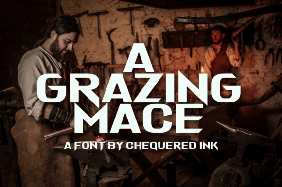 A Grazing Mace: A Techno Display Font for Bold Brand Identity