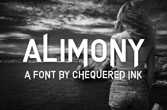 Alimony: A Modern Gothic Display Font for Editorial Calm