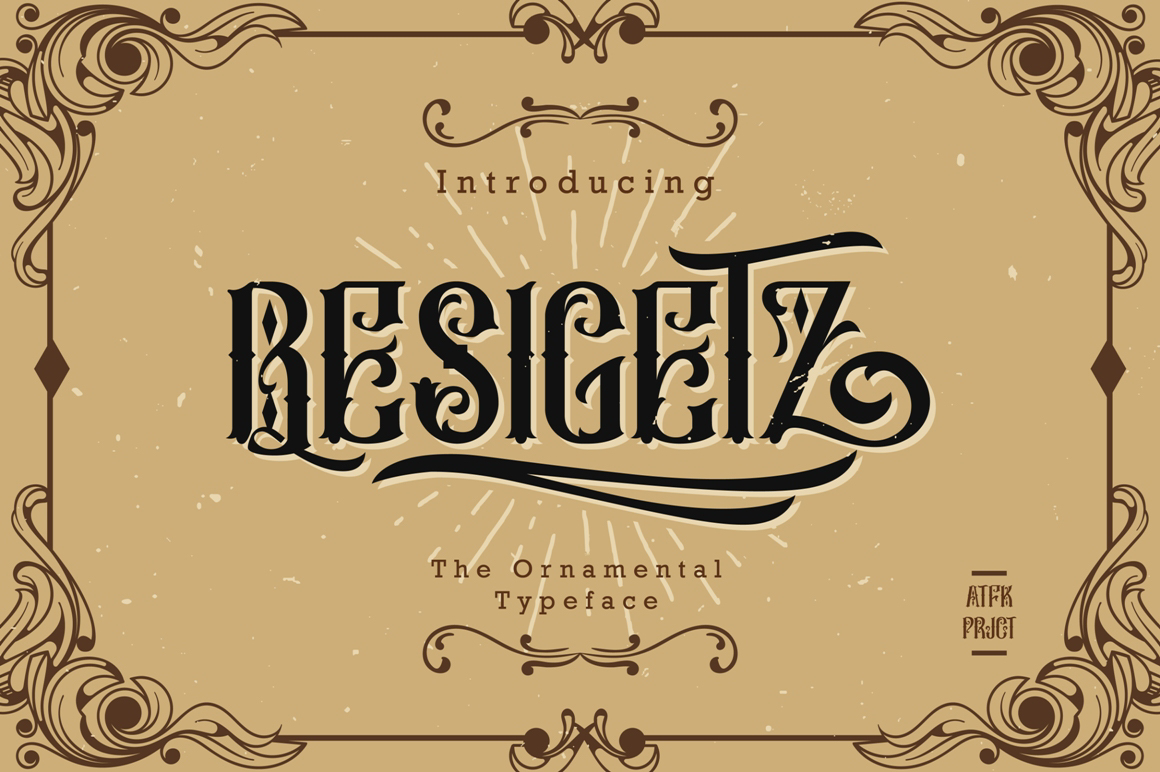 Besigetz: Art Nouveau Display Font for Scroll-Stopping Branding