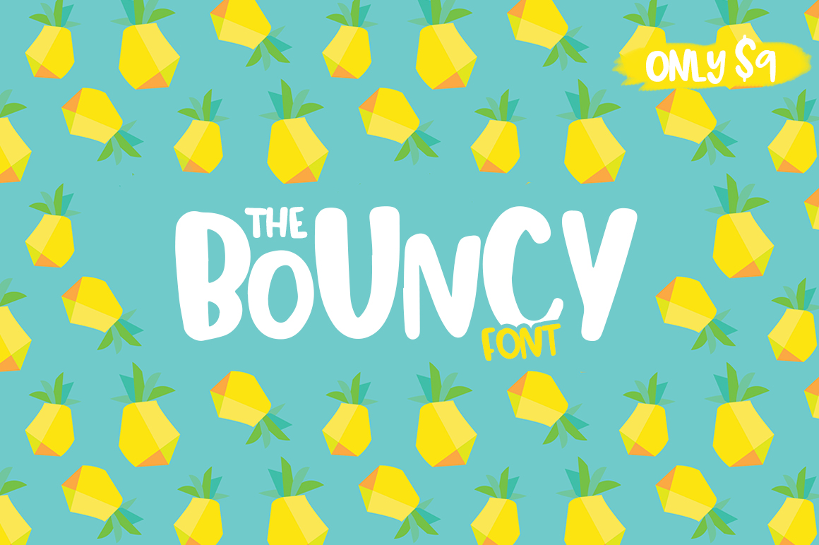 Bouncy Font: A Hand-Drawn Display Typeface for Joyful Digital Experiences