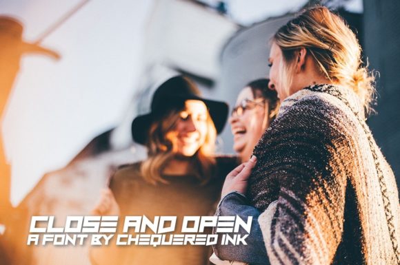 Close and Open Techno Font for Handmade Labels & Printables