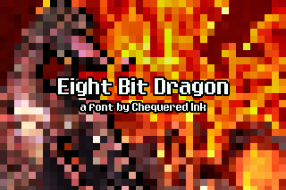 Eight Bit Dragon Font for Retro Gaming Branding