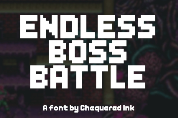 Endless Boss Battle Font for Retro Digital Branding
