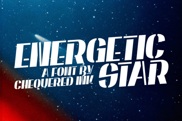 Energetic Star: A Sci-Fi Display Font for Bold Campaign Headlines