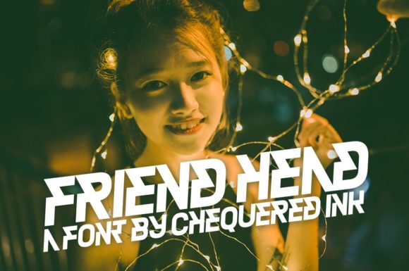 Friend Head: A Techno Display Font for Bold Digital Branding