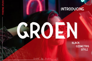 Groen Font: A Modern Geometric Display Typeface for Makers