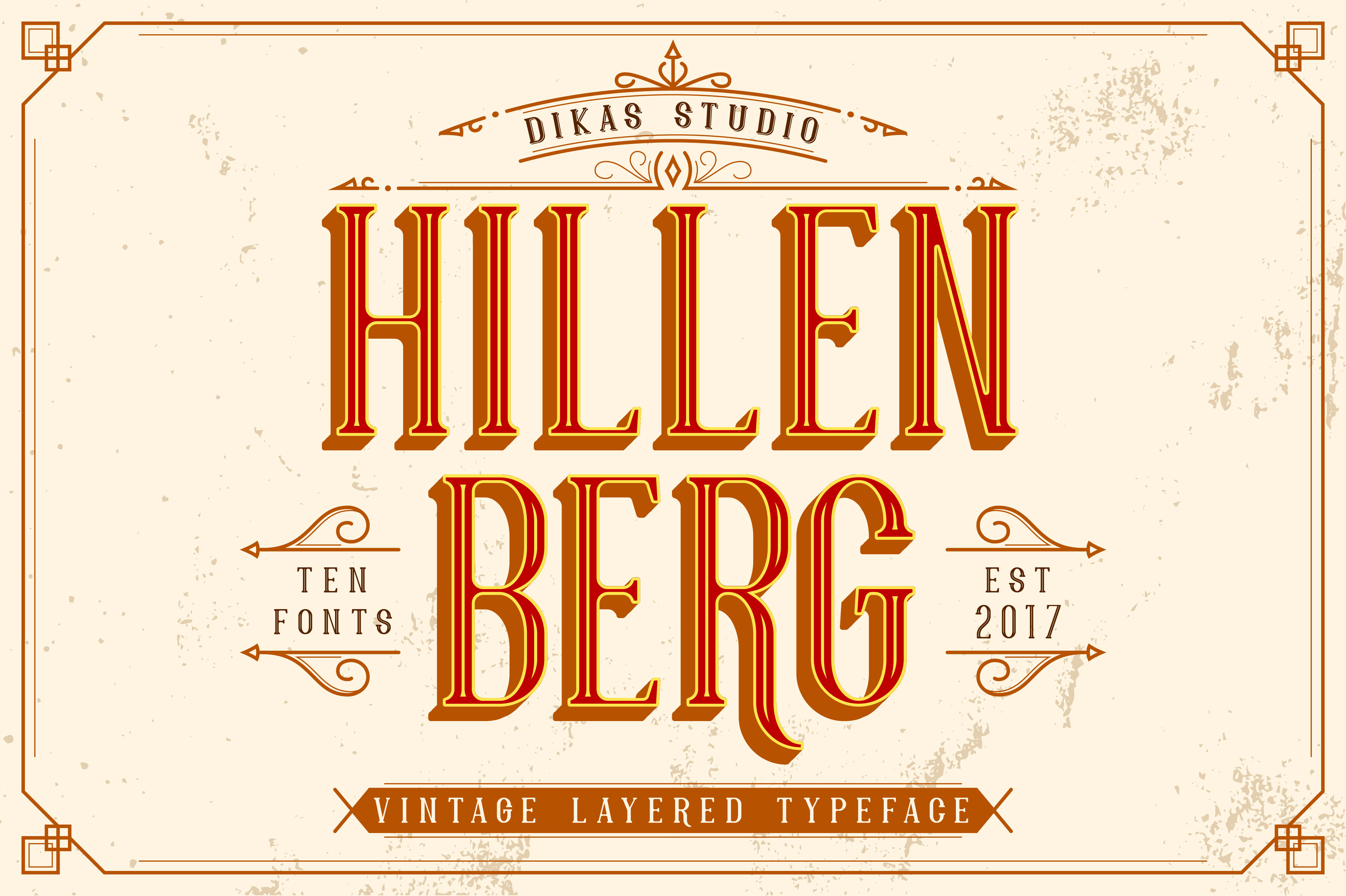 Hillenberg Vintage Display Font for Editorial Design
