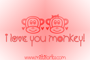I Love You Monkey Font: Adorable Display Fonts for Valentine’s Day Projects