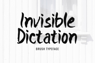 Invisible Dictation Font: Edgy Brush-Stroke Display for Handmade Creators