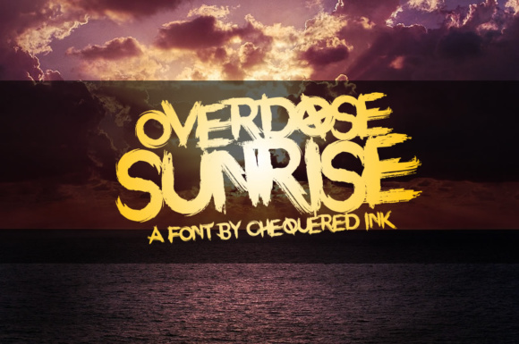 Overdose Sunrise: A Bold Display Font for Creative Projects