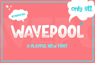 Wavepool: A Playful Display Font for Bold, Joyful Designs